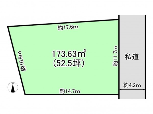 多賀城市笠神、土地の間取り画像です
