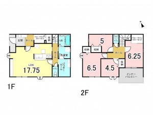 多賀城市八幡、新築一戸建ての間取り画像です
