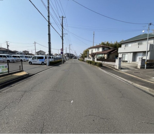 仙台市宮城野区福室、新築一戸建ての前面道路を含む現地写真画像です