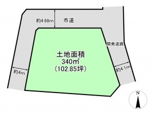 多賀城市中央、土地の間取り画像です