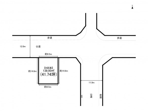 仙台市宮城野区福田町、土地の間取り画像です