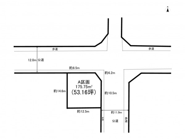 仙台市宮城野区福田町、土地の間取り画像です