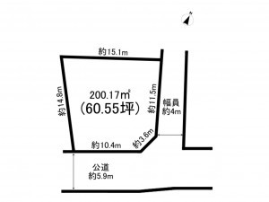 塩竈市大日向町、土地の間取り画像です