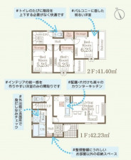 仙台市宮城野区清水沼、新築一戸建ての間取り画像です