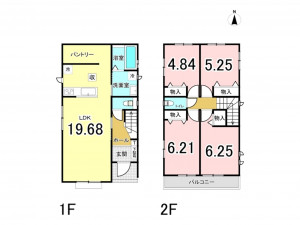 多賀城市丸山、新築一戸建ての間取り画像です