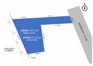 仙台市若林区河原町、土地の間取り画像です