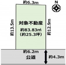仙台市宮城野区小田原、土地の間取り画像です