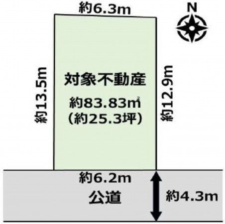 仙台市宮城野区小田原、土地の間取り画像です