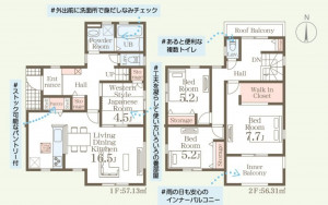 多賀城市新田、新築一戸建ての間取り画像です