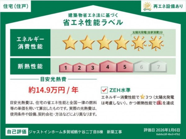 多賀城市鶴ケ谷、新築一戸建ての画像です
