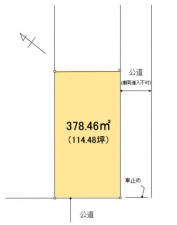 仙台市宮城野区燕沢東、土地の間取り画像です