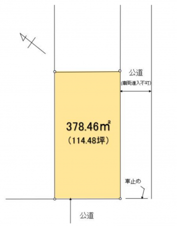 仙台市宮城野区燕沢東、土地の間取り画像です