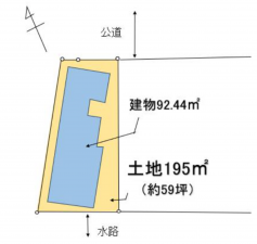 仙台市宮城野区燕沢東、土地の間取り画像です