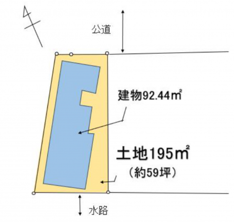 仙台市宮城野区燕沢東、土地の間取り画像です