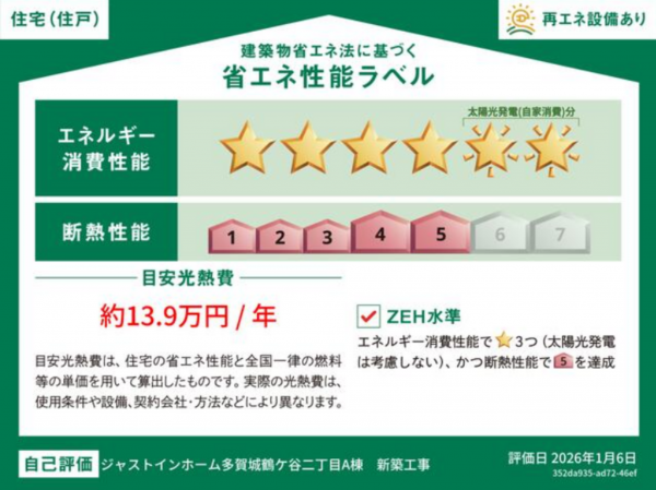 多賀城市鶴ケ谷、新築一戸建ての画像です