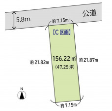 仙台市宮城野区新田、土地の間取り画像です