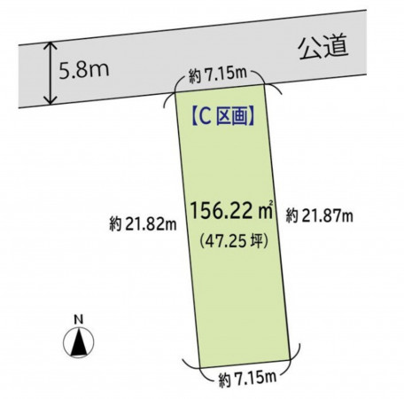 仙台市宮城野区新田、土地の間取り画像です