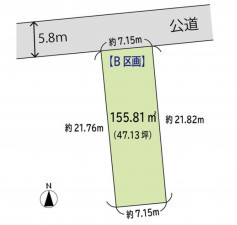 仙台市宮城野区新田、土地の間取り画像です