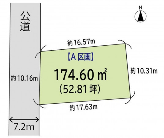 仙台市宮城野区新田、土地の間取り画像です