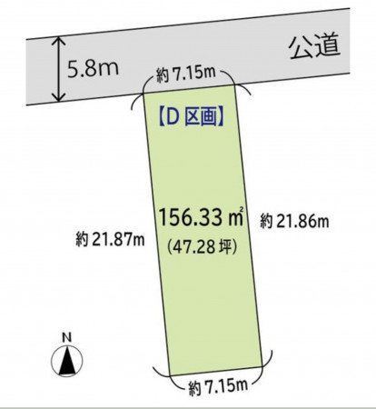 仙台市宮城野区新田、土地の間取り画像です