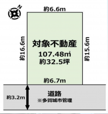 多賀城市高橋、土地の間取り画像です