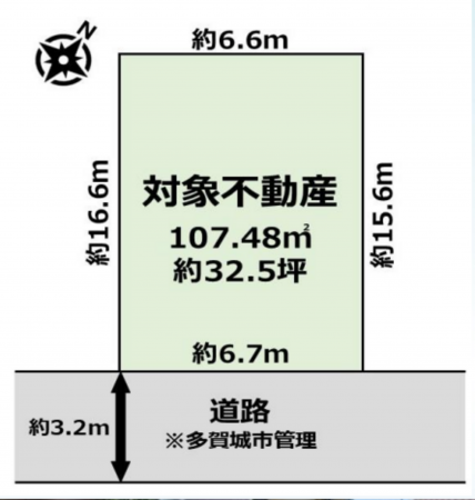 多賀城市高橋、土地の間取り画像です