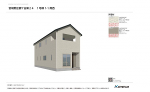 仙台市宮城野区鶴ケ谷、新築一戸建ての画像です
