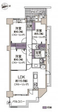 仙台市宮城野区小田原、マンションの間取り画像です