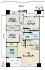仙台市宮城野区新田東、マンションの間取り画像です