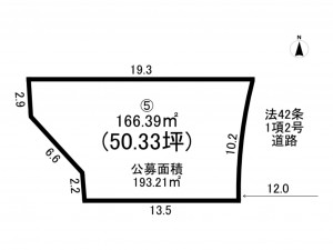 仙台市宮城野区岩切、土地の間取り画像です
