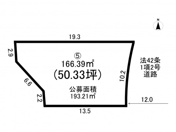 仙台市宮城野区岩切、土地の間取り画像です