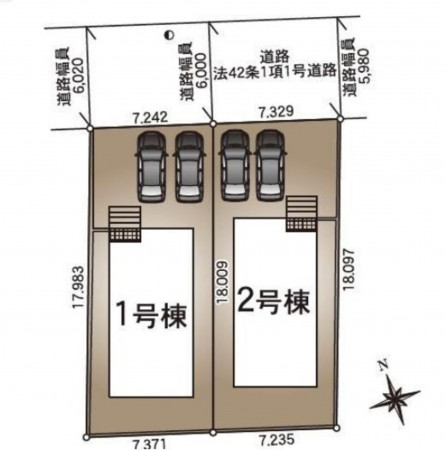 仙台市宮城野区安養寺、新築一戸建ての画像です