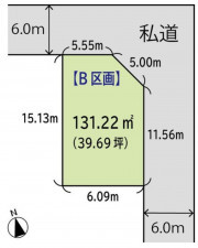 仙台市宮城野区福室、土地の間取り画像です