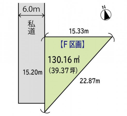 仙台市宮城野区福室、土地の間取り画像です