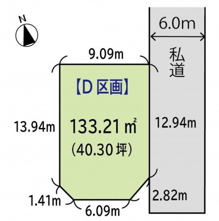 仙台市宮城野区福室、土地の間取り画像です
