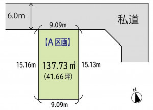 仙台市宮城野区福室、土地の間取り画像です
