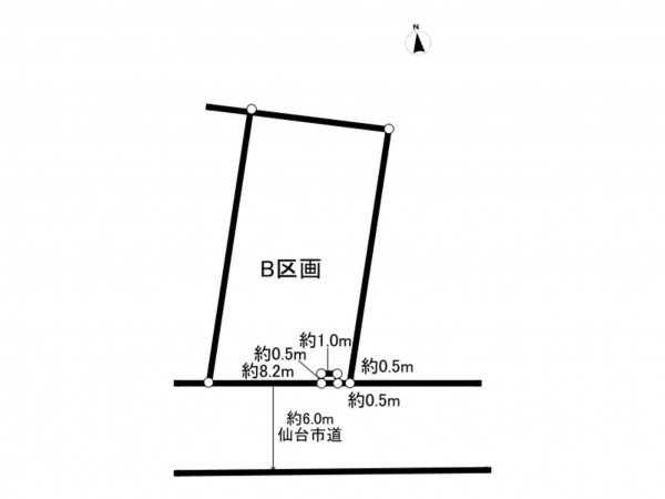 仙台市宮城野区鶴ケ谷、土地の間取り画像です
