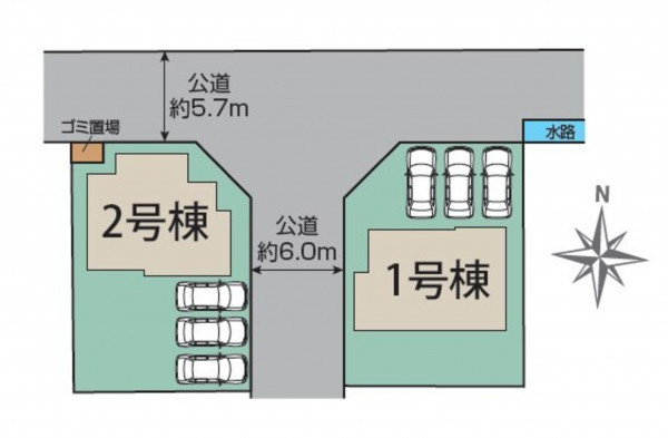 多賀城市八幡、新築一戸建ての画像です