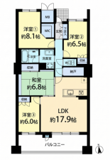 仙台市宮城野区榴ケ岡、マンションの間取り画像です