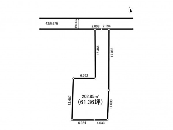 八千代市大和田、土地の間取り画像です
