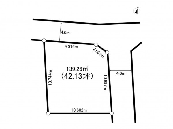 八千代市高津、土地の間取り画像です