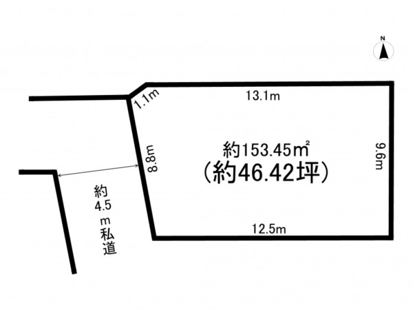 八千代市高津、土地の間取り画像です