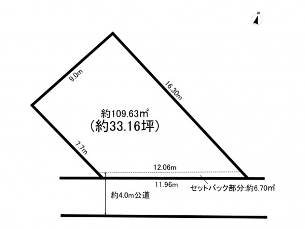 八千代市大和田、土地の間取り画像です