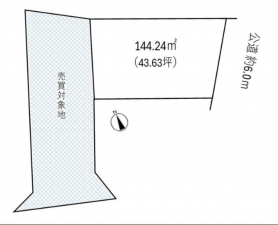 八千代市萱田、土地の間取り画像です