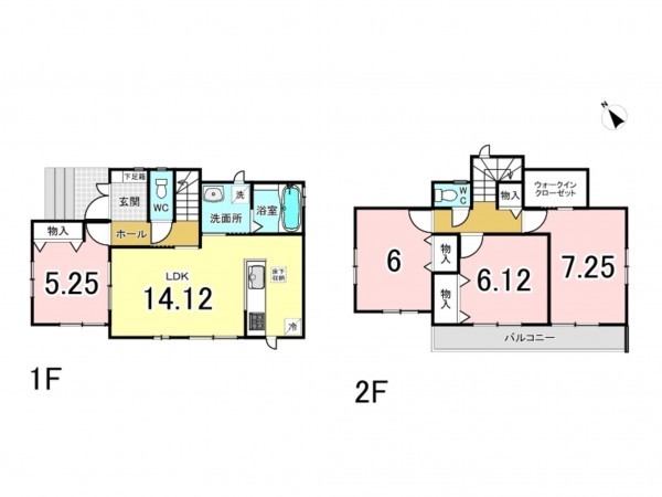 八千代市八千代台北、新築一戸建ての間取り画像です