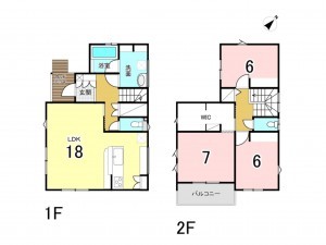 八千代市八千代台北、中古一戸建ての間取り画像です
