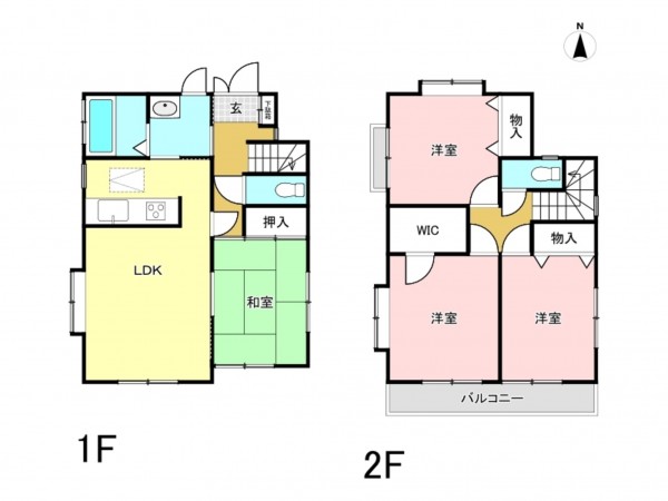 八千代市大和田新田、中古一戸建ての間取り画像です