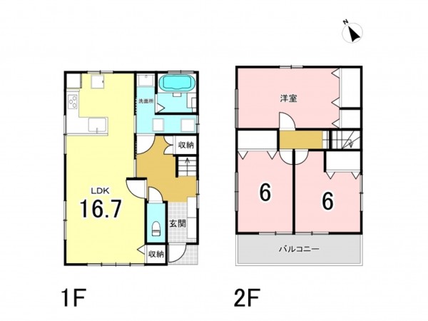 八千代市八千代台東、中古一戸建ての間取り画像です