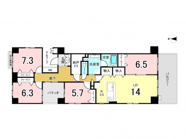 八千代市緑が丘、マンションの間取り画像です