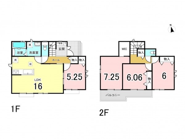 八千代市八千代台北、新築一戸建ての間取り画像です